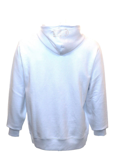 Bloodyelle White Infinity Hoodie with White raised Logo