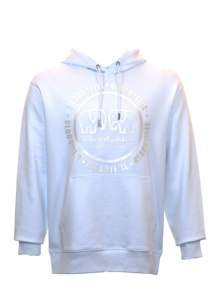 Bloodyelle White Infinity Hoodie with White raised Logo