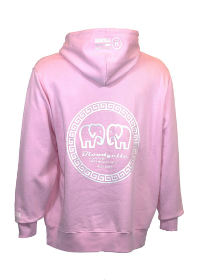 Hoodie Cotton Pink with Glow in the dark Greek Legendary logo