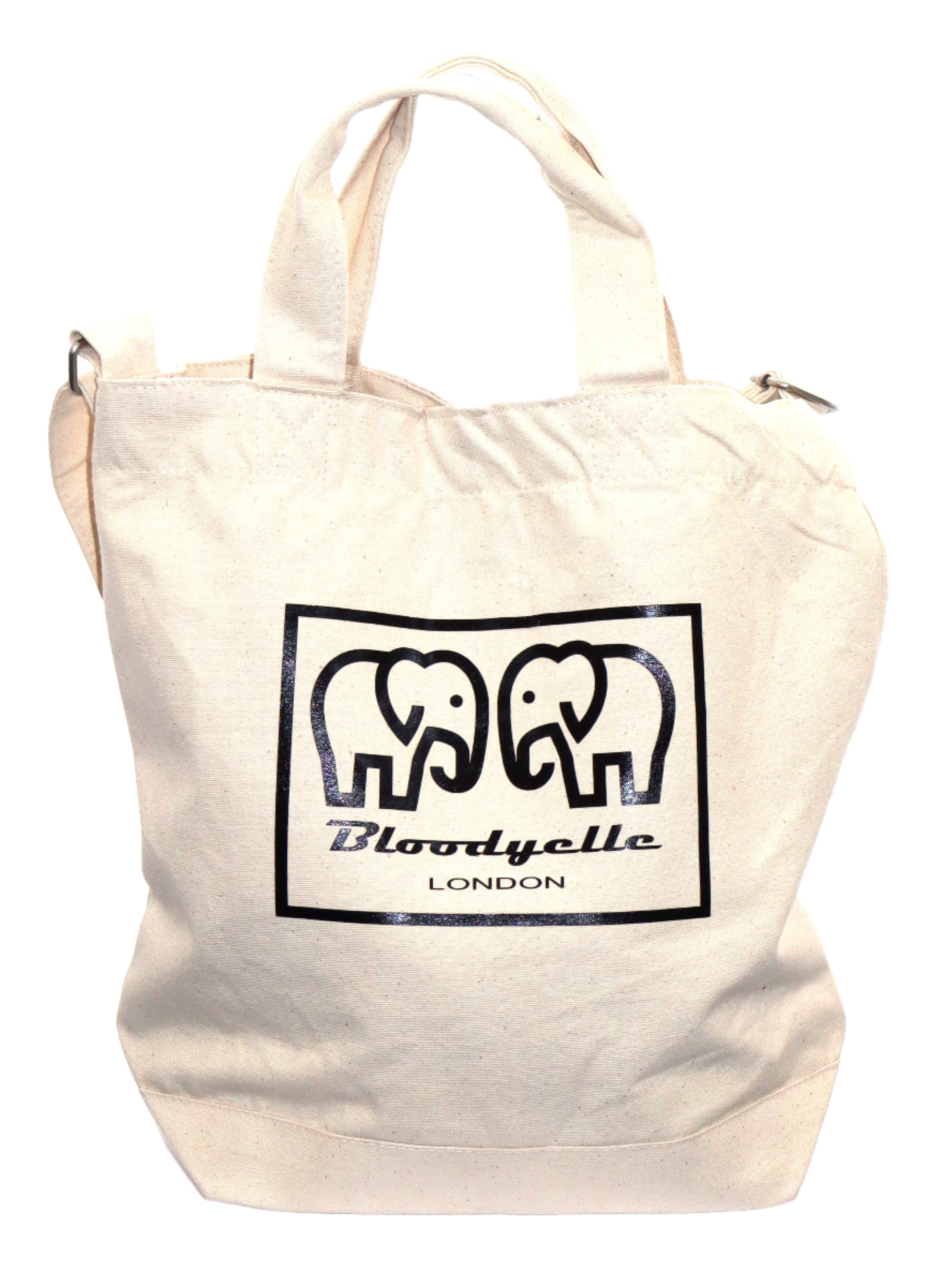 Cream Box Elephant Tote Bag