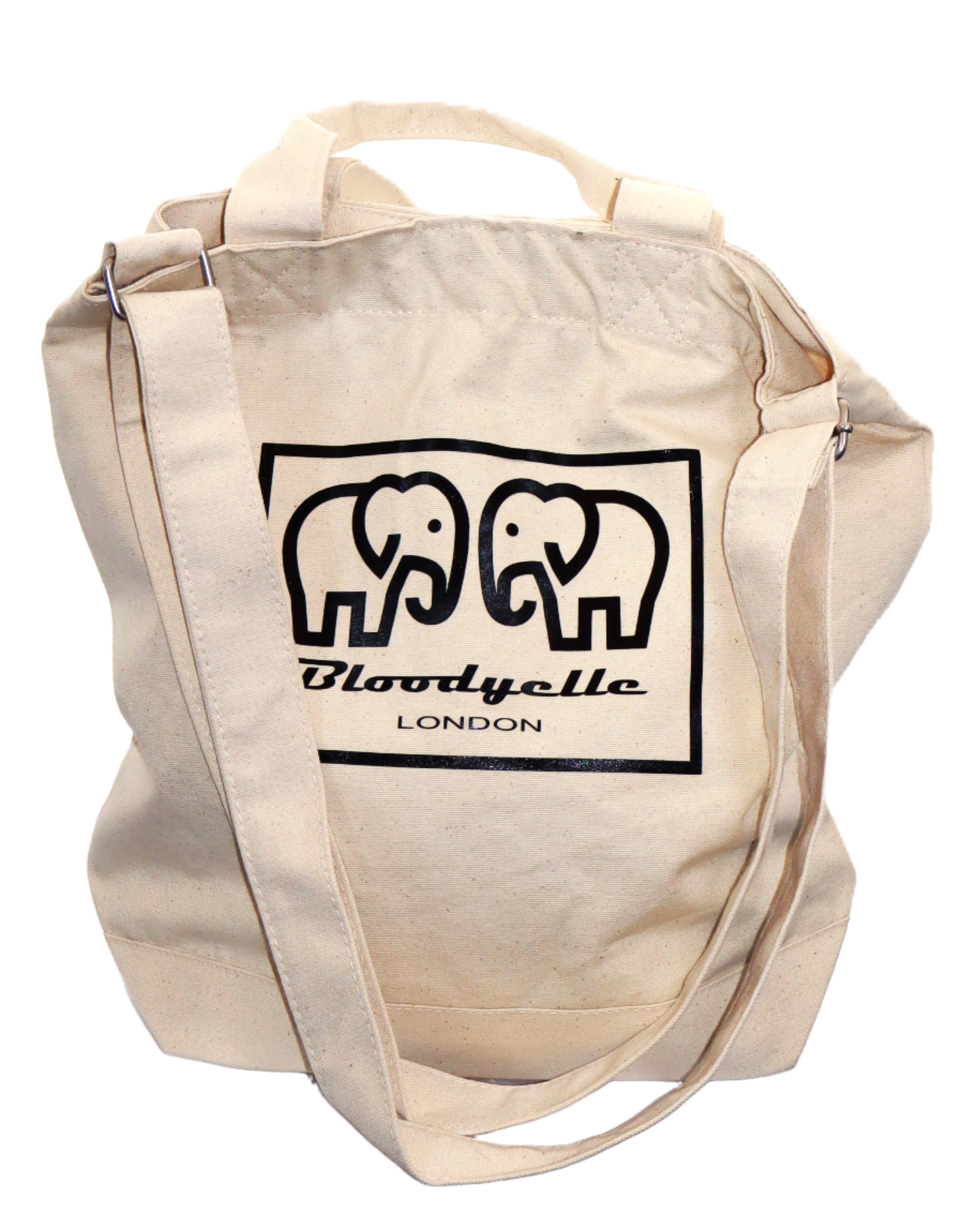 Cream Box Elephant Tote Bag