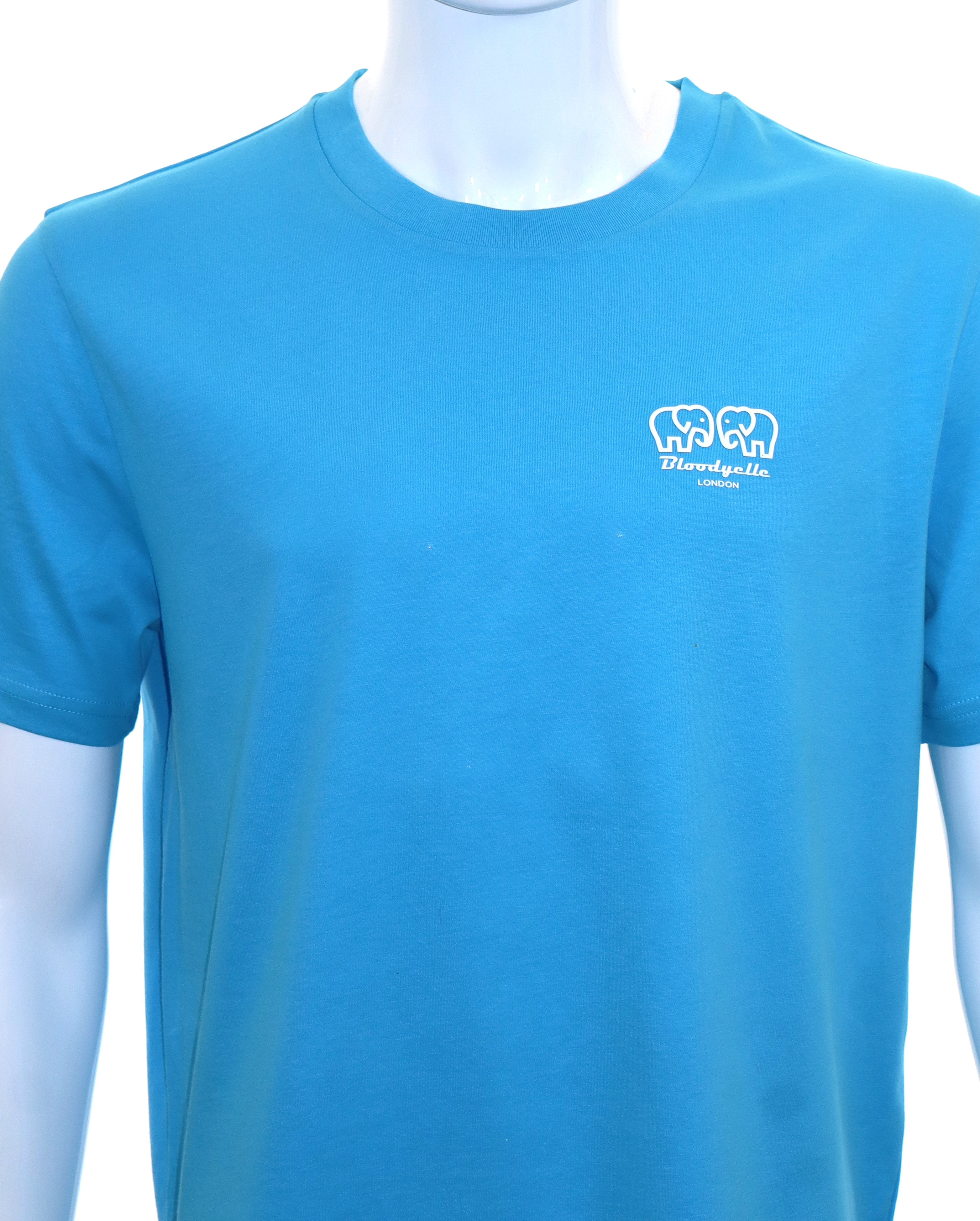 Aqua Blue Bloodyelle Mini Raised Rubberised  Logo T-Shirt