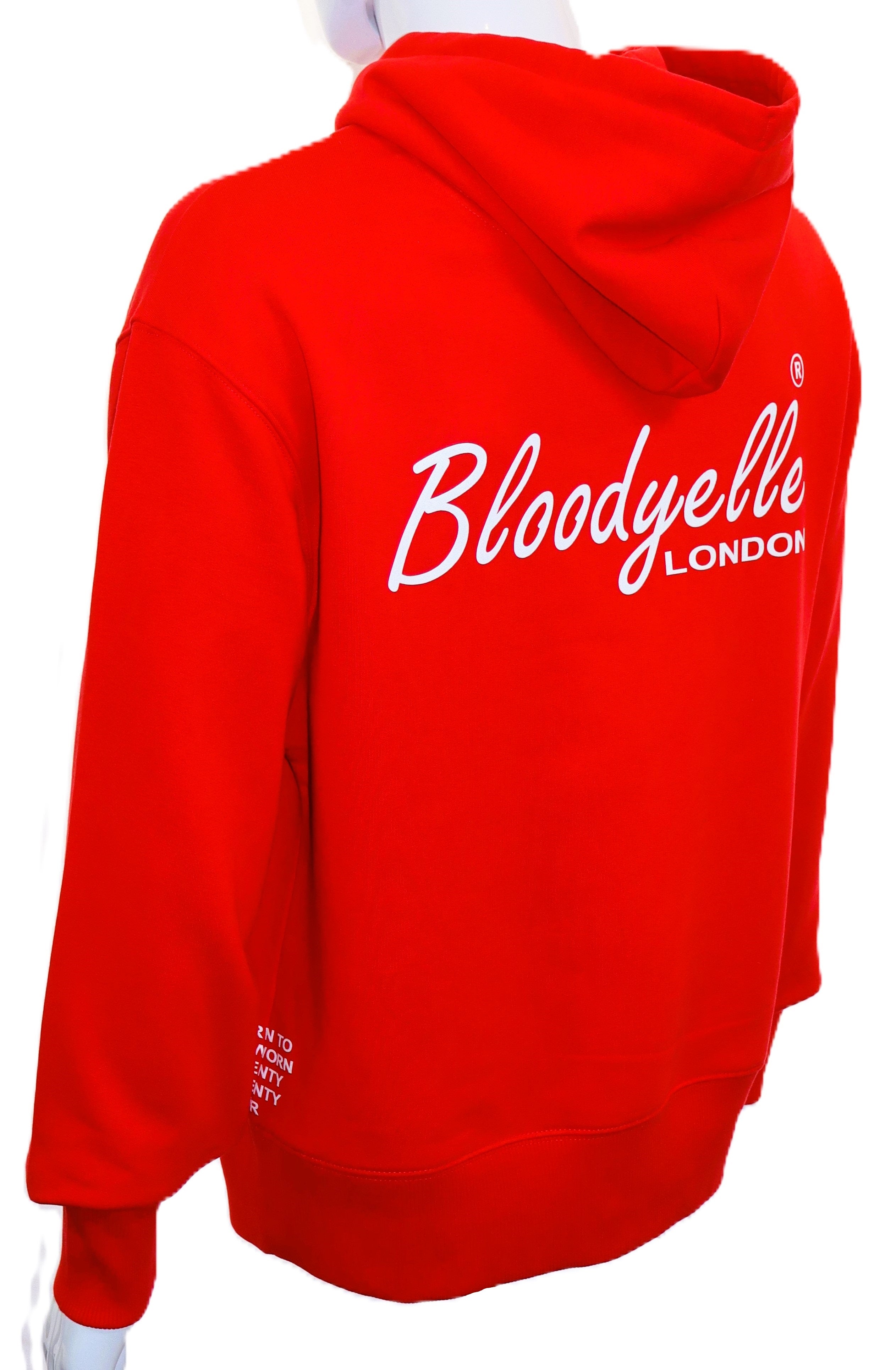 Red with White Flock Bloodyelle Signature Hoodie