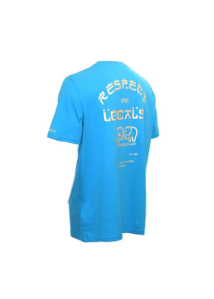 Aqua Blue Respect The Locals T-Shirt