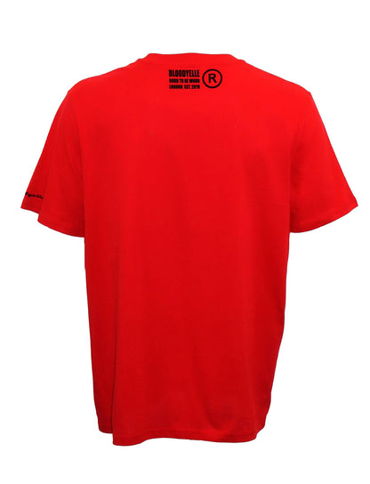 Bloodyelle Elephant Logo - Red & Black Flock T-Shirt