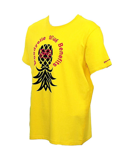 For those who know T-Shirt Yellow Black and Red Flock Pineapple