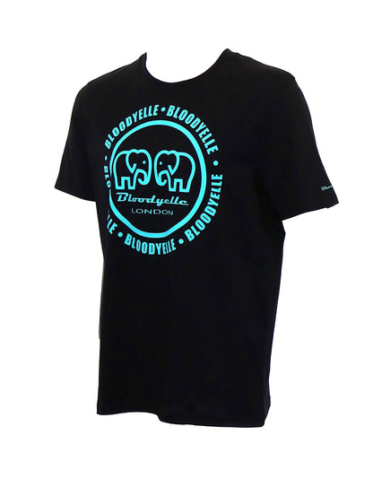 Large Logo Infinity Black with Tiffany Blue T-Shirt