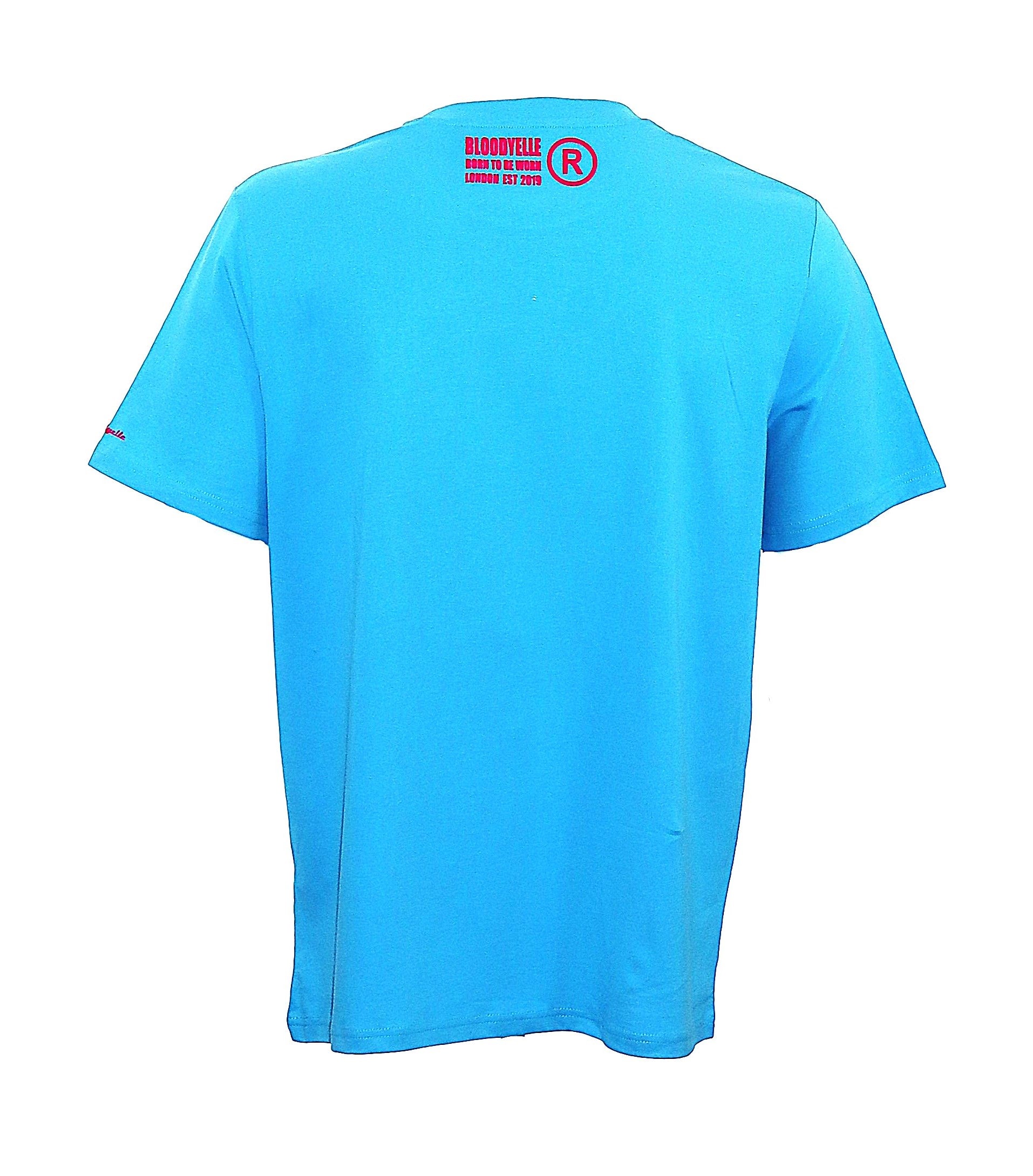 Large Logo Infinity Blue with Neon Pink Flock T-Shirt