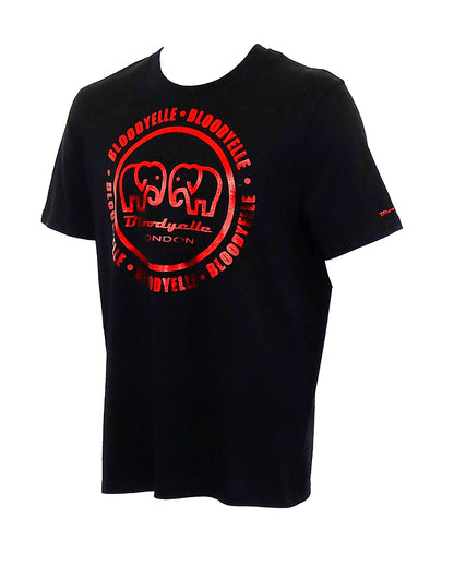 Large Logo Infinity Black with Metallic Red T-Shirt