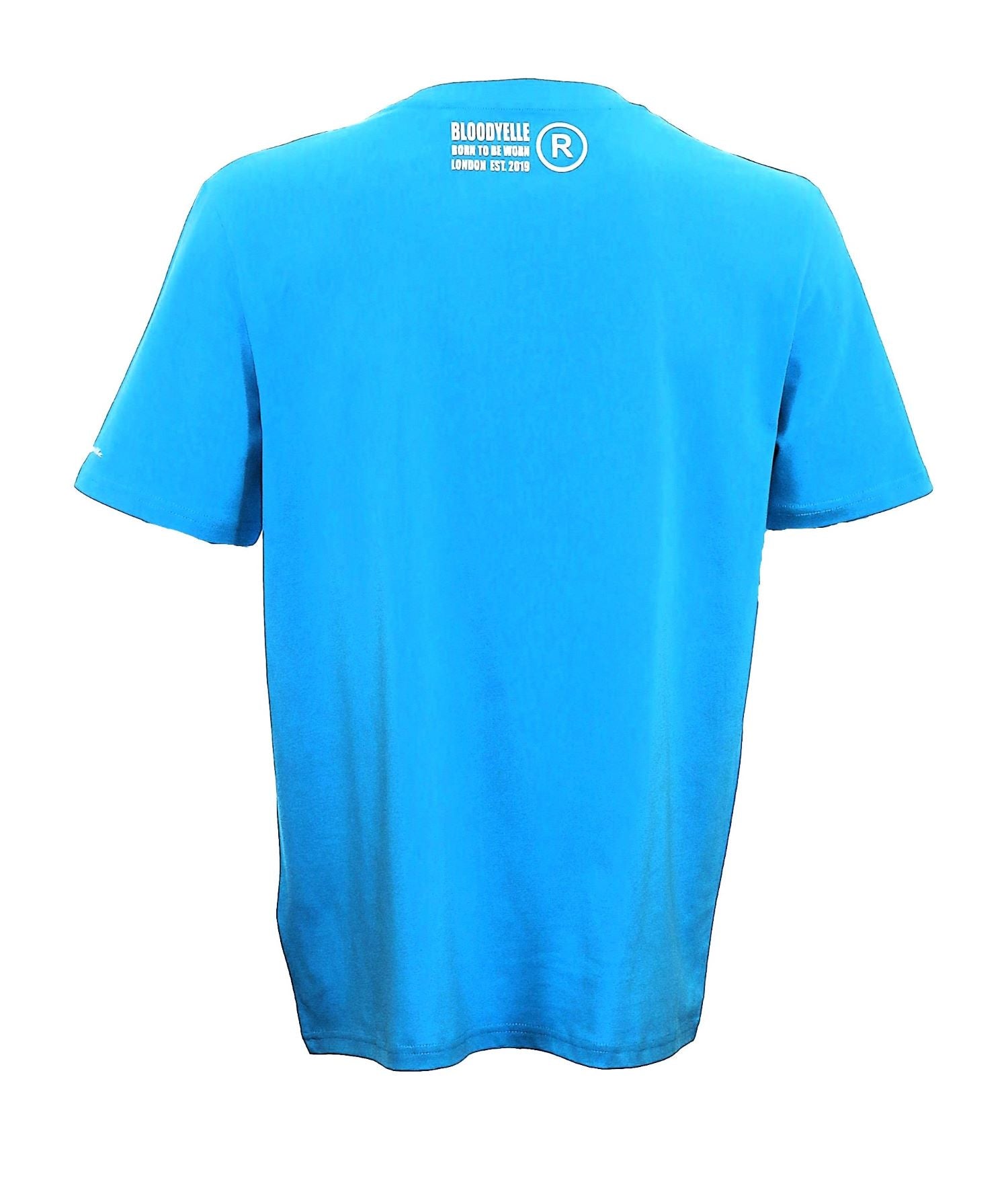 Large Logo Infinity Aqua Blue with White T-Shirt