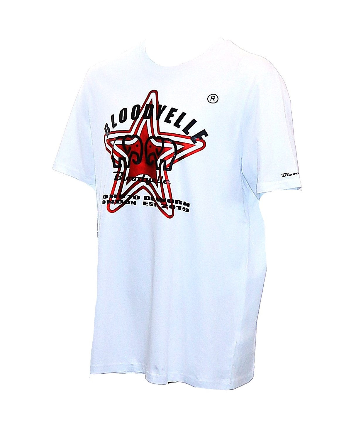 Starbright White Black and red Metallic T-Shirt