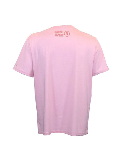 Elephant Box Outline Pink with Pink Flock Logo T-Shirt