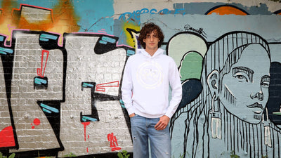 White Infinity Hoodie with White raised Logo