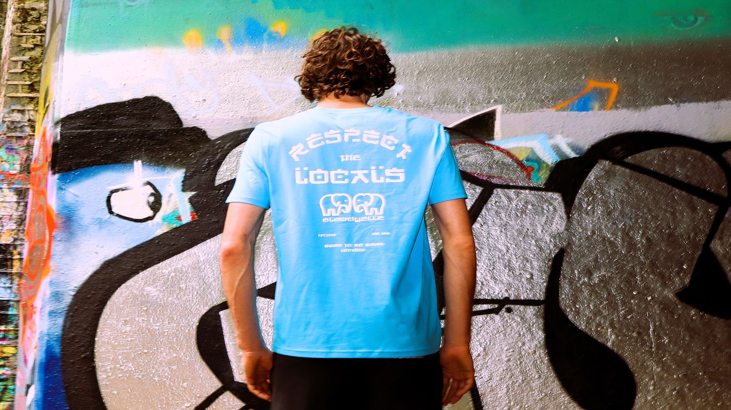 Aqua Blue Respect The Locals T-Shirt