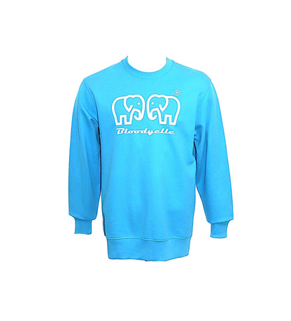 Aqua Blue Elephant logo Brand Sweatshirt