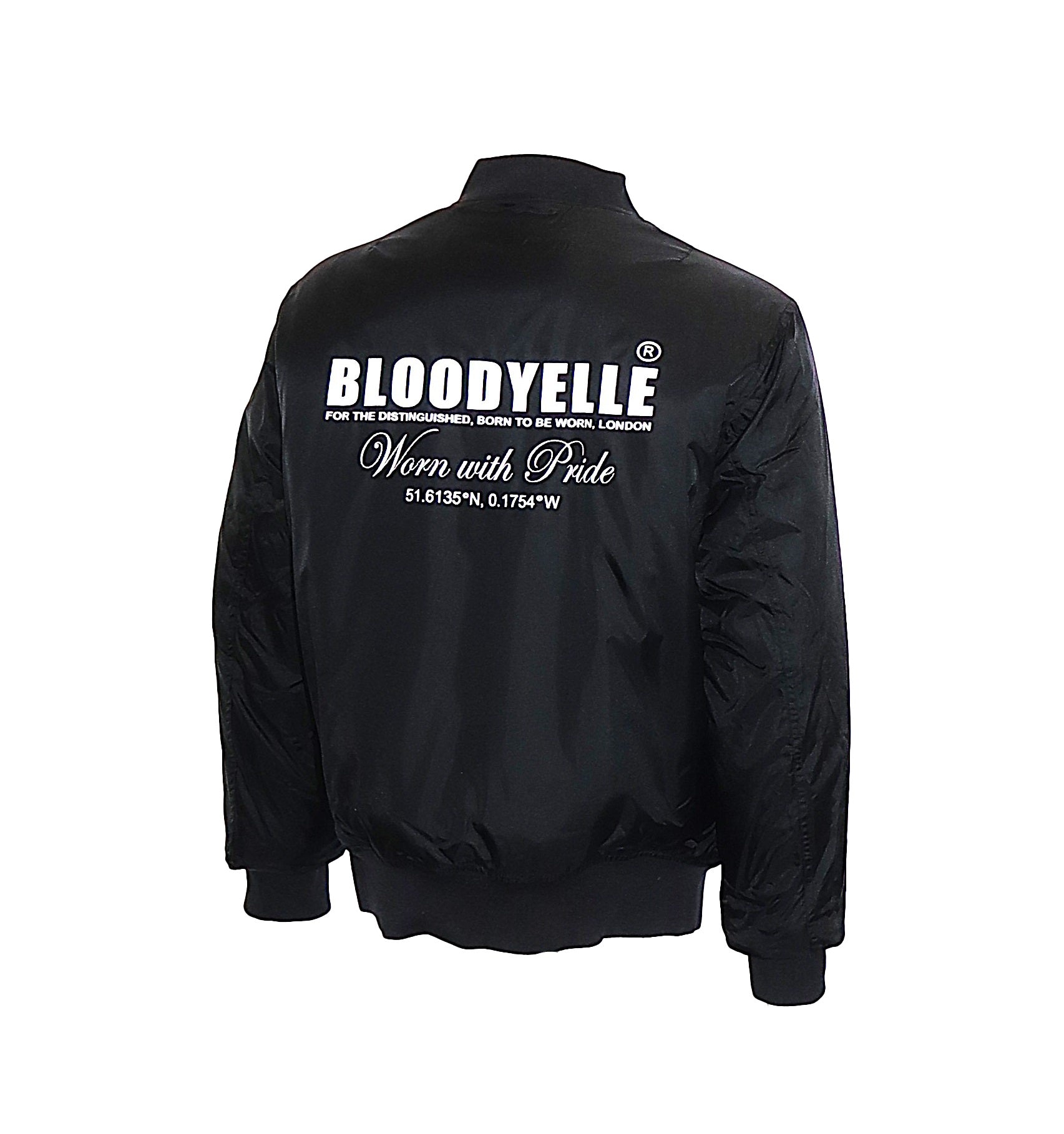 Black Signature Bomber Jacket with Grey Reflective Logo