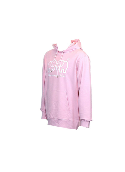 Bloodyelle Brand Hoodie Pink with White Logo