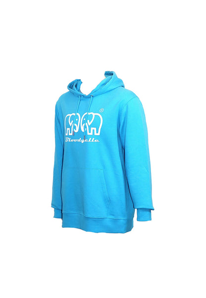 Bloodyelle Brand Hoodie Aqua Blue with White Logo