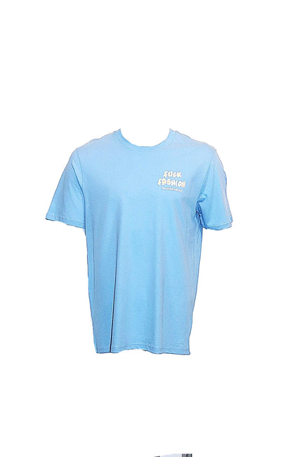 F**K Fashion Light Blue and pale Gold T-Shirt