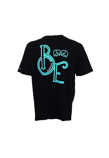 Bloodyelle BE Black with Tiffany Blue Logo T-Shirt