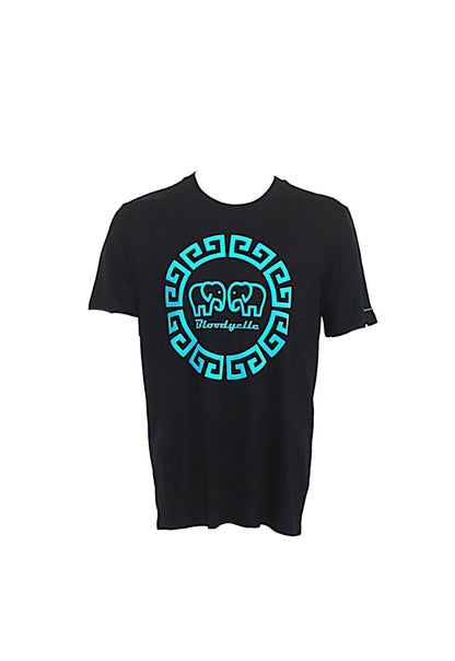 Greek Legends 2 Black with Neon Blue Flock T-Shirt