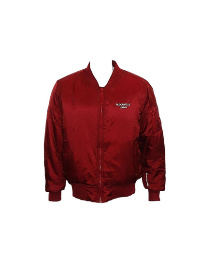 Burgundy Signature Bomber Jacket