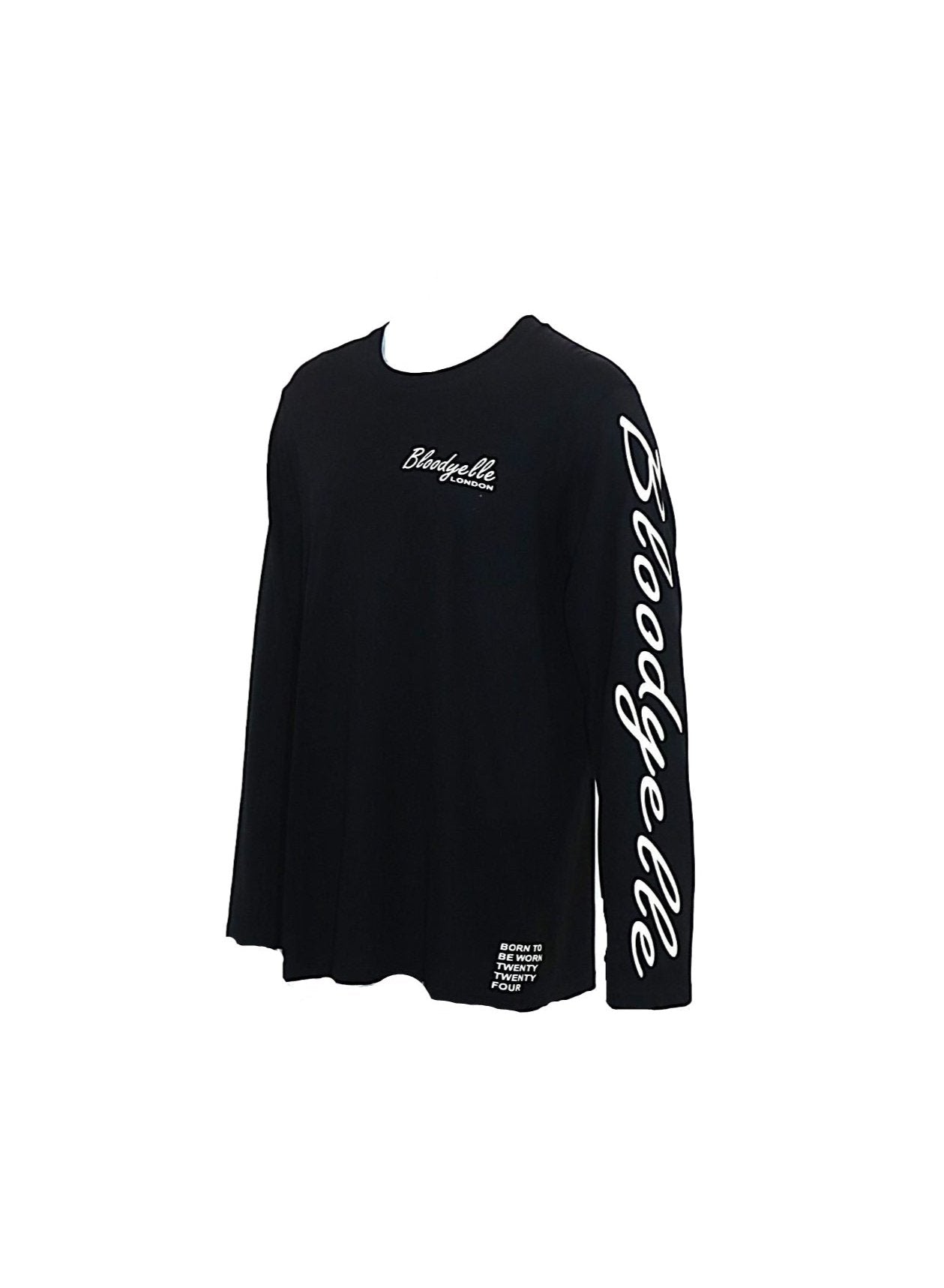 Black with Glow in the Dark Print Signature Long Sleeve T-Shirt