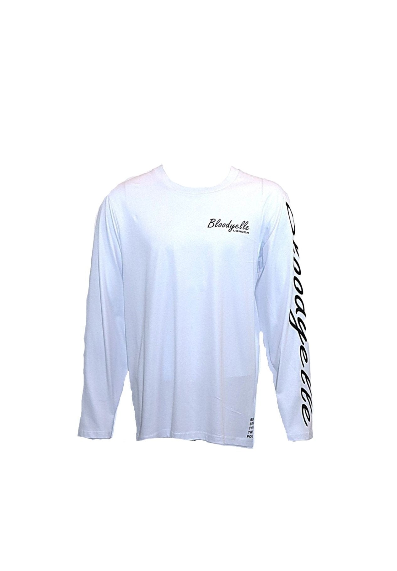 White with Black Signature Long Sleeve T-Shirt