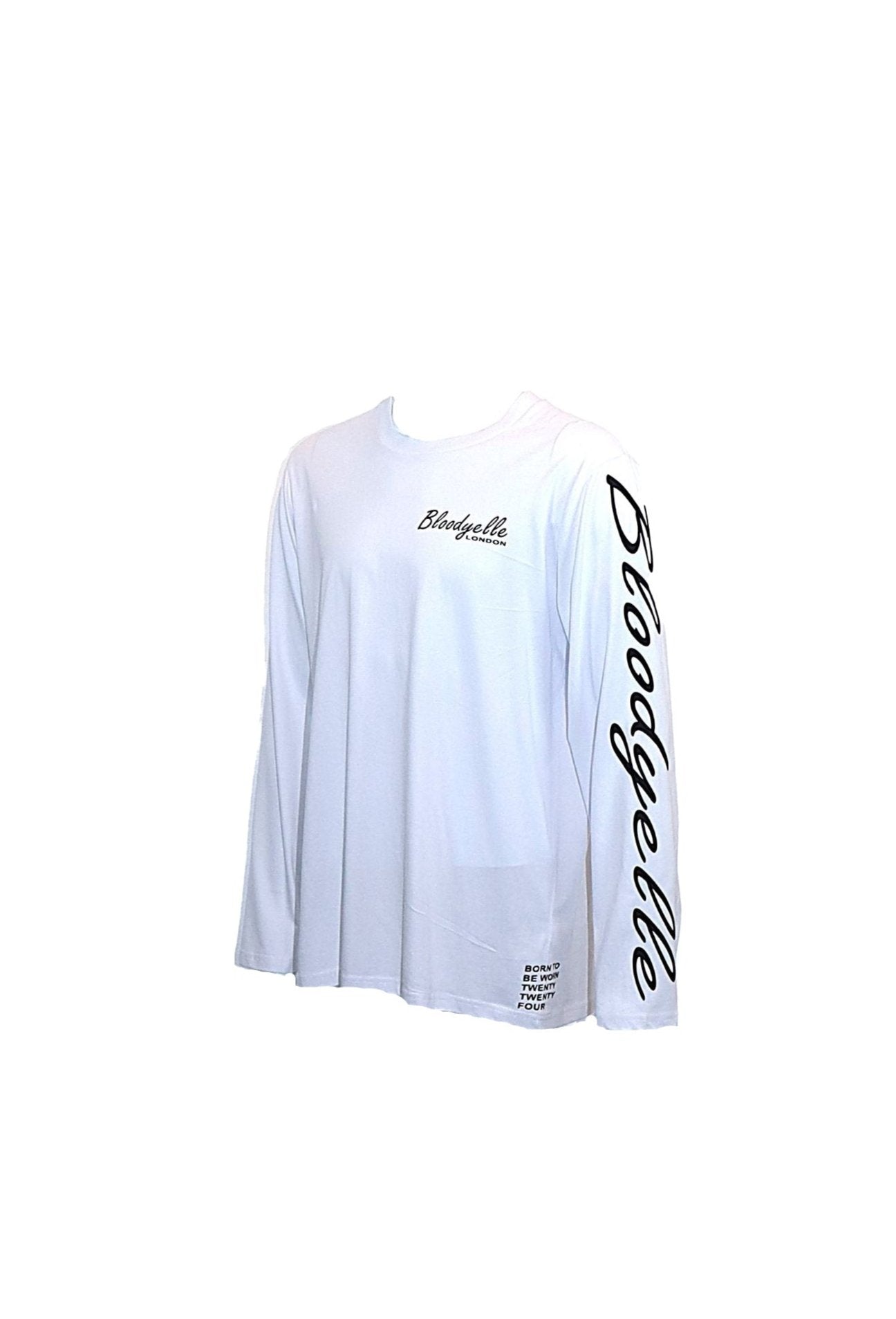 White with Black Signature Long Sleeve T-Shirt