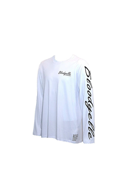 White with Black Signature Long Sleeve T-Shirt