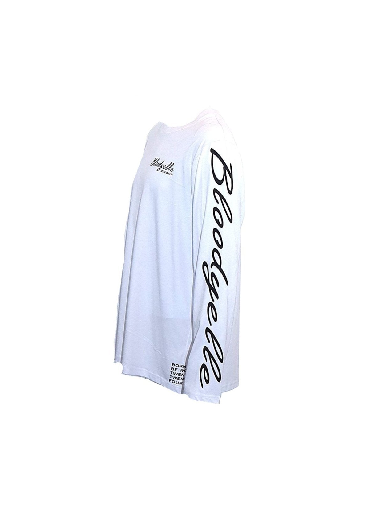 White with Black Signature Long Sleeve T-Shirt