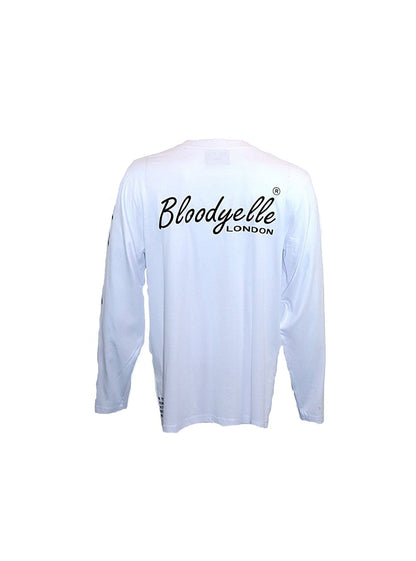 White with Black Signature Long Sleeve T-Shirt