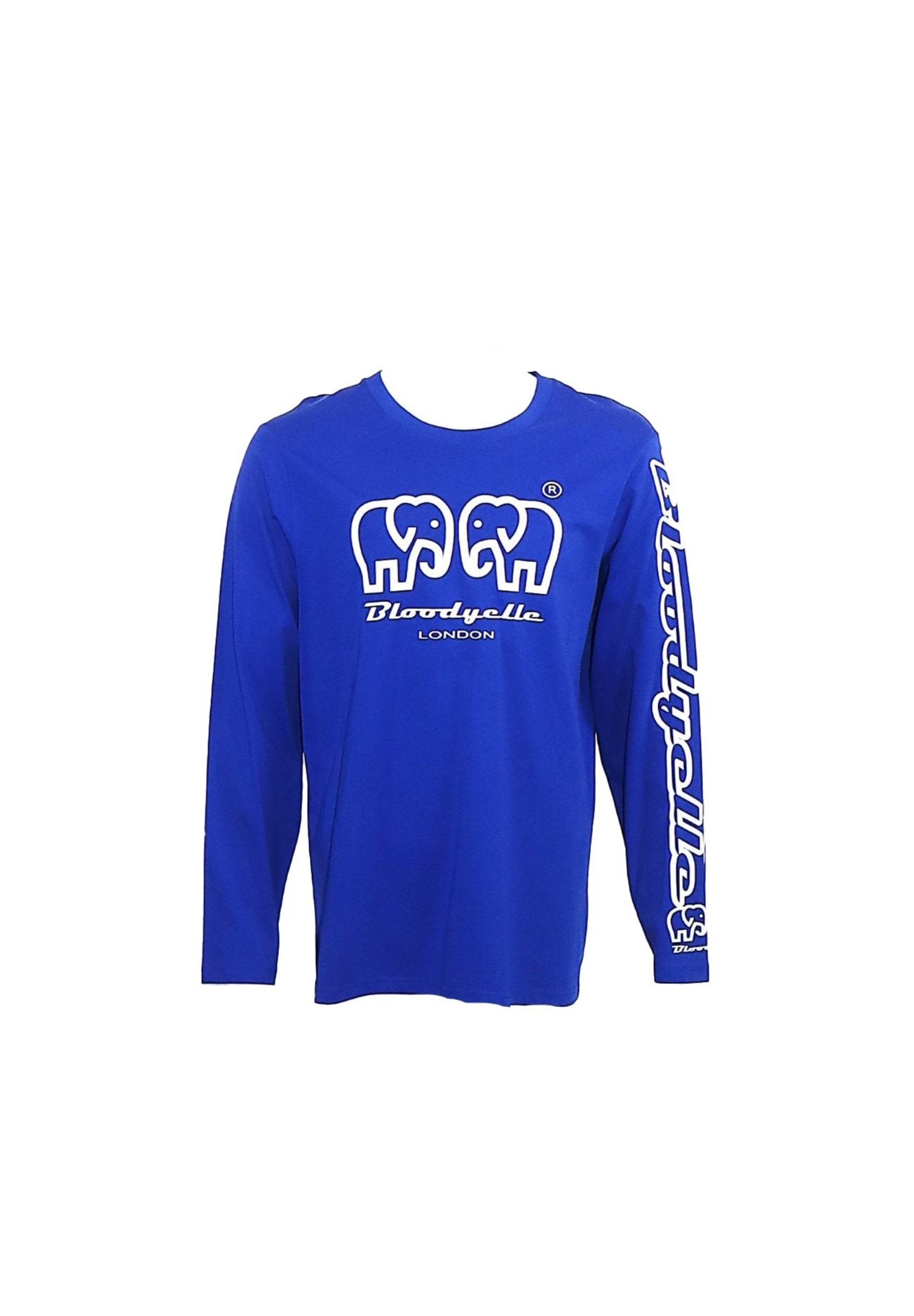 Royal Blue with White Elephant Brand Long Sleeve T-Shirt