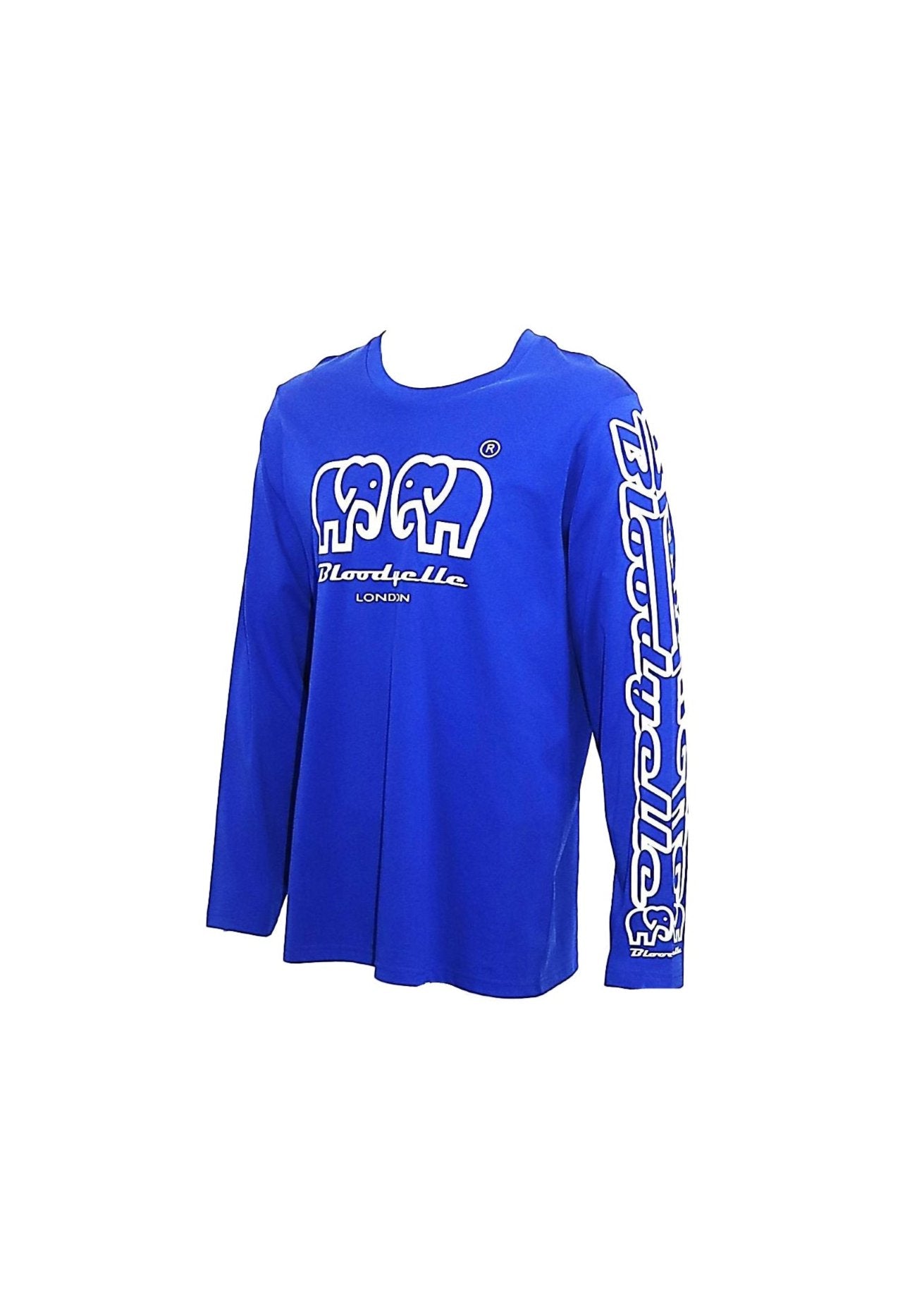 Royal Blue with White Elephant Brand Long Sleeve T-Shirt