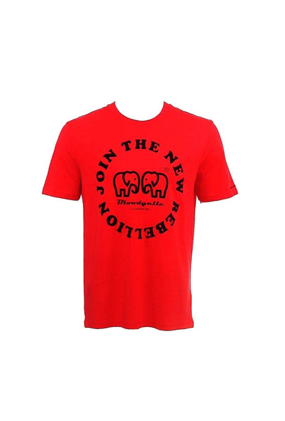 Join The New Rebellion Red with Black Flock T-Shirt