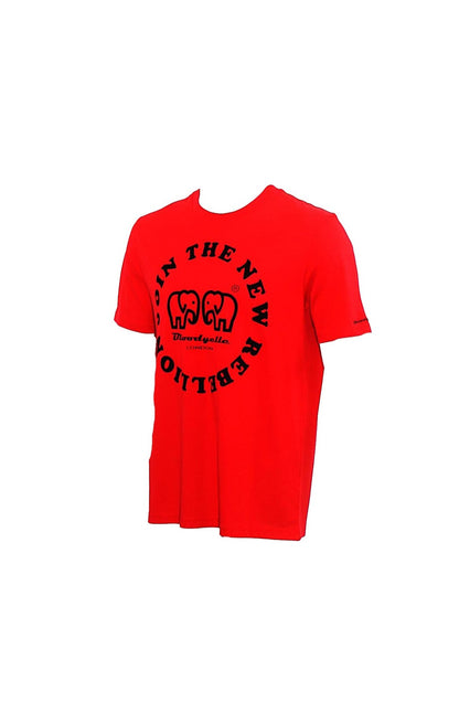 Join The New Rebellion Red with Black Flock T-Shirt