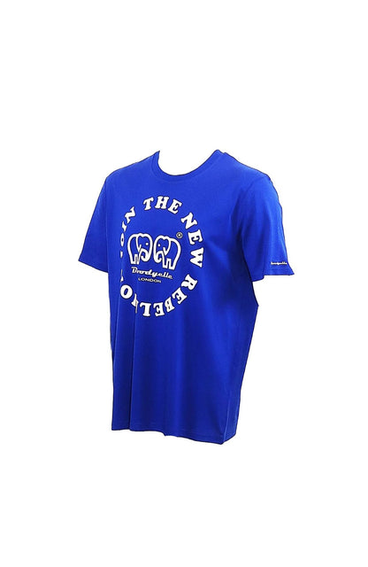 Join The New Rebellion Royal Blue  and Pale Gold Metallic T-Shirt