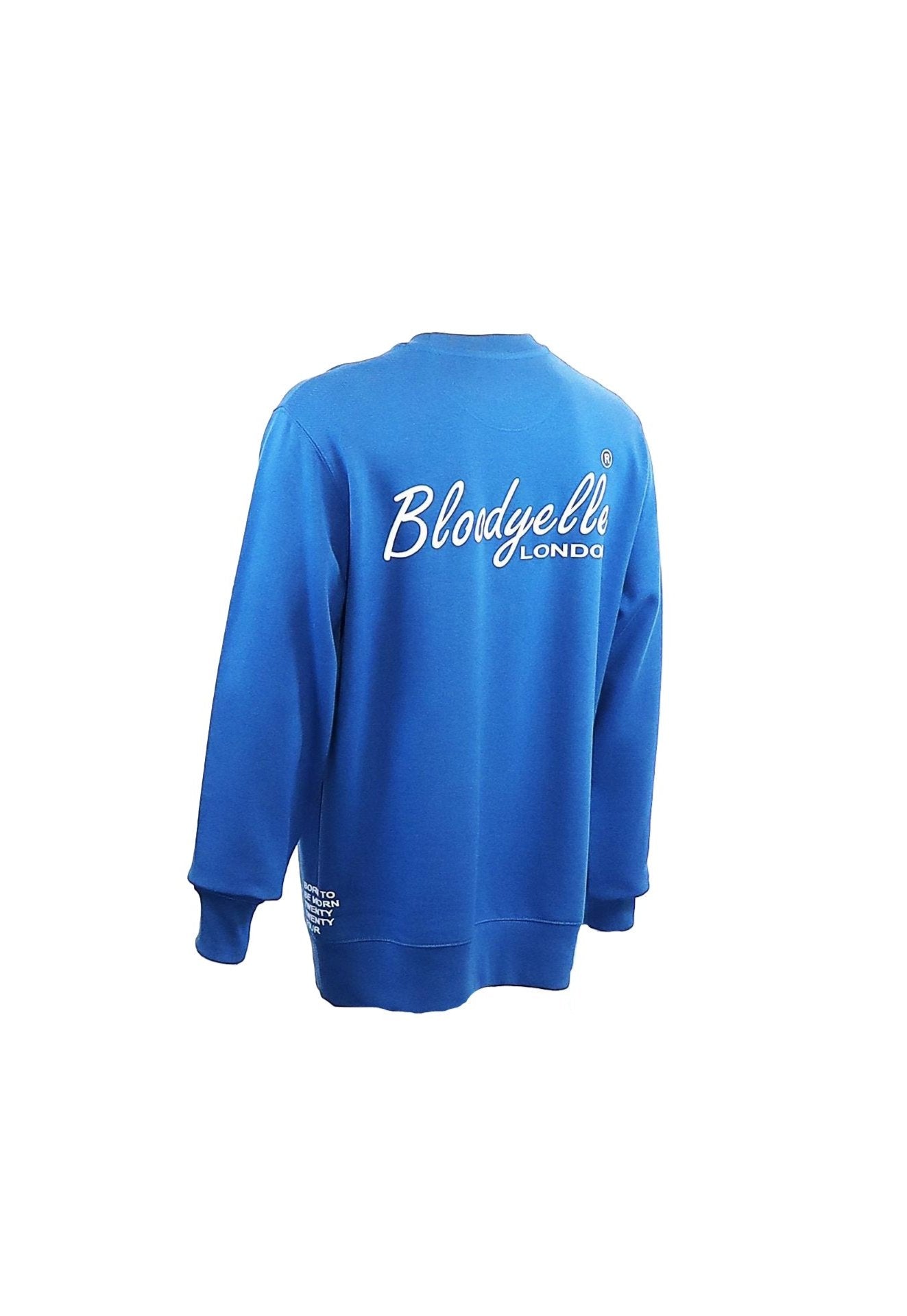 Bloodyelle Mindful Blue Signature Sweatshirt with White Flock