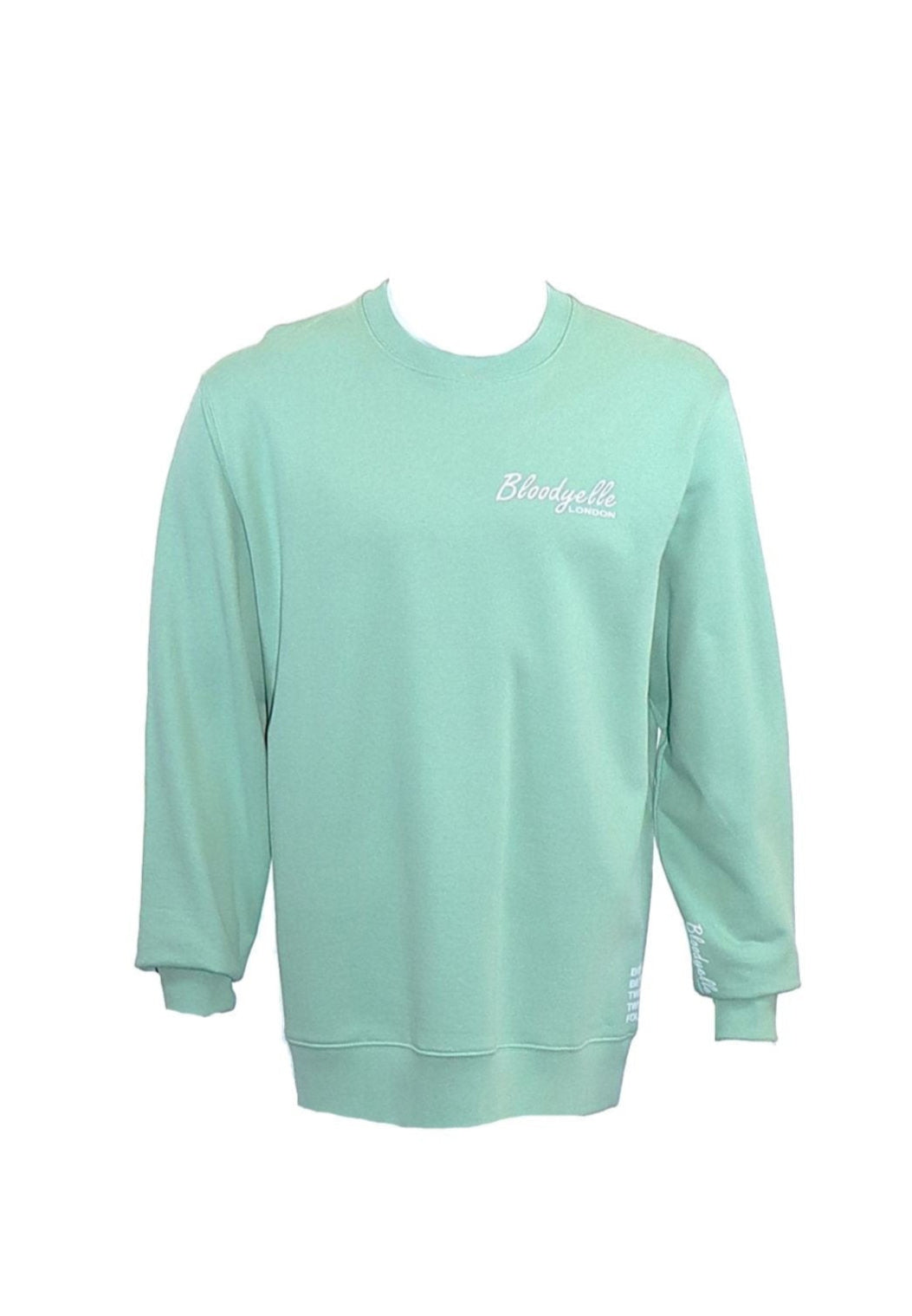 Bloodyelle Misty Jade Signature Sweatshirt with White Flock