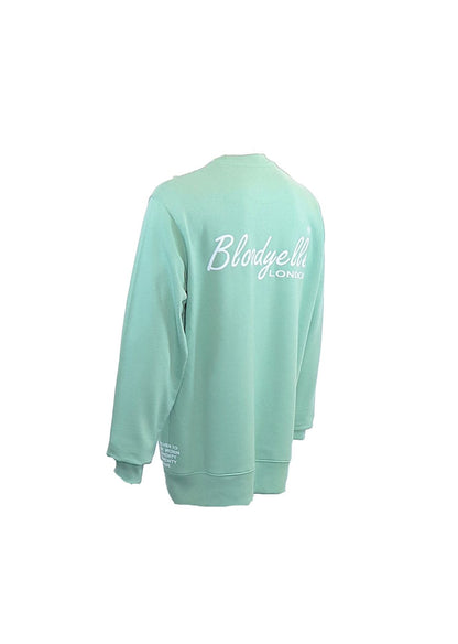 Bloodyelle Misty Jade Signature Sweatshirt with White Flock