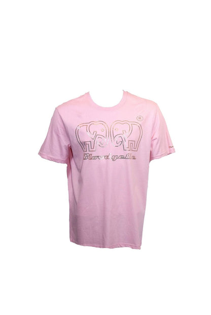 Pink with Metallic Gold Elephant Dot Logo T-Shirt