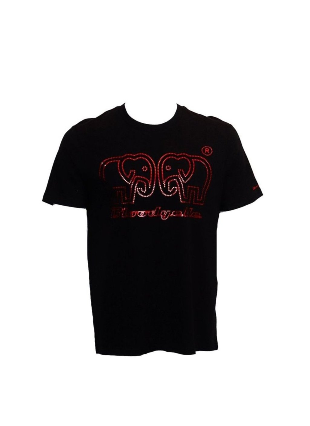 Black with Metallic Red logo Elephant Dot T-Shirt