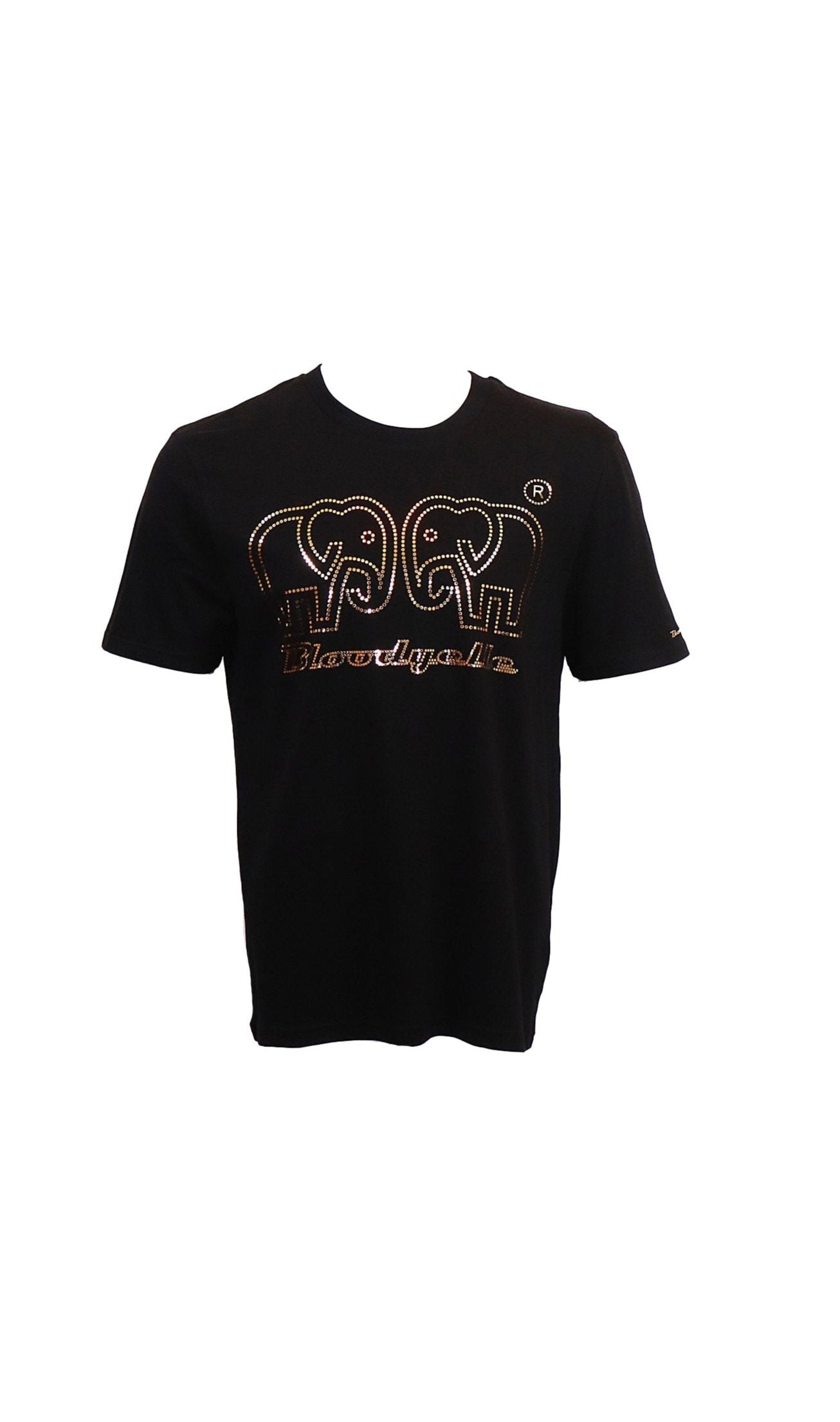 Black with Metallic Gold logo Elephant Dot T-Shirt