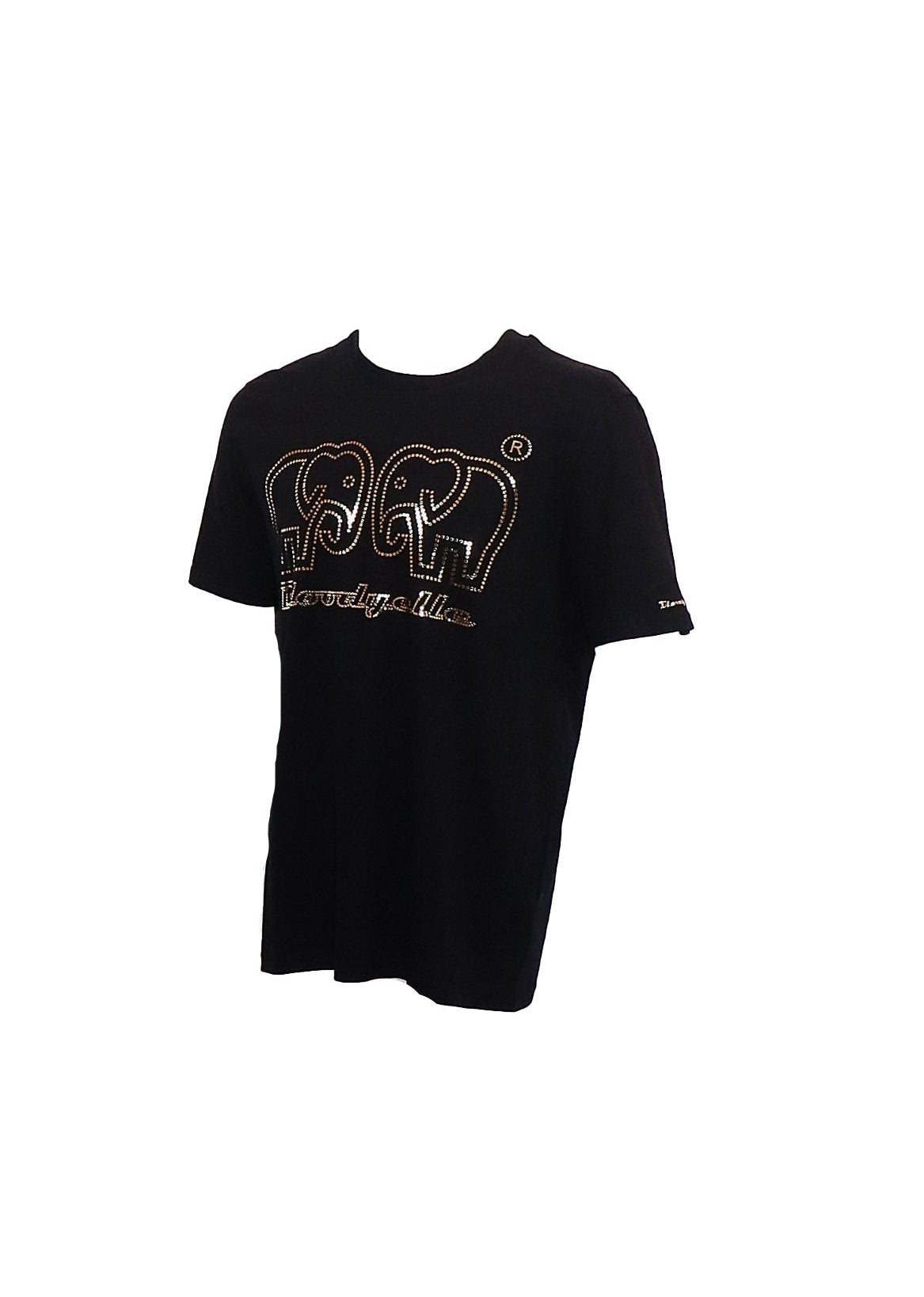 Black with Metallic Gold logo Elephant Dot T-Shirt