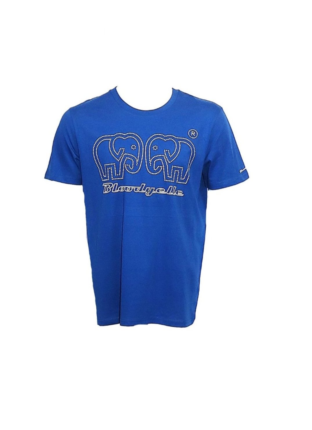 Royal Blue with Beige logo Elephant Dot T-Shirt