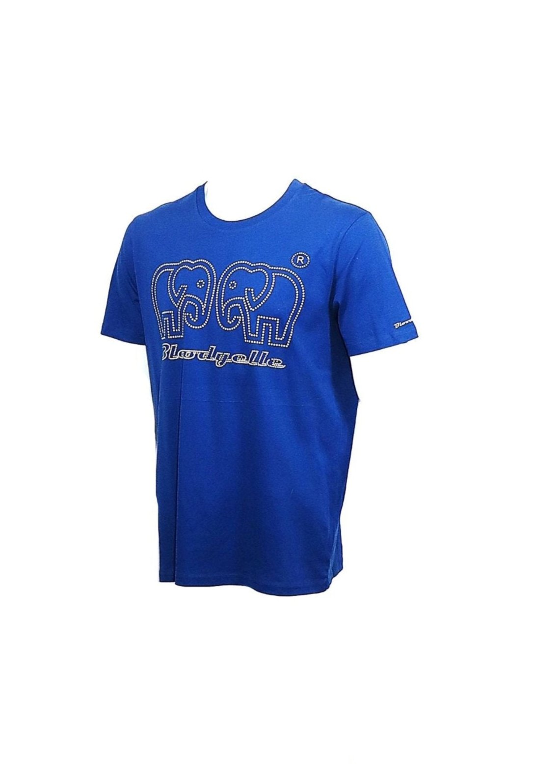 Royal Blue with Beige logo Elephant Dot T-Shirt