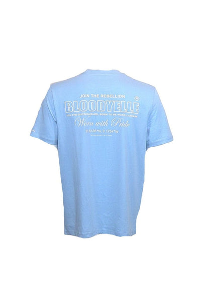 Join the Rebellion and Wear with Pride Light Blue with Beige Logo T-Shirt