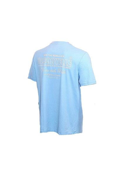 Join the Rebellion and Wear with Pride Light Blue with Beige Logo T-Shirt