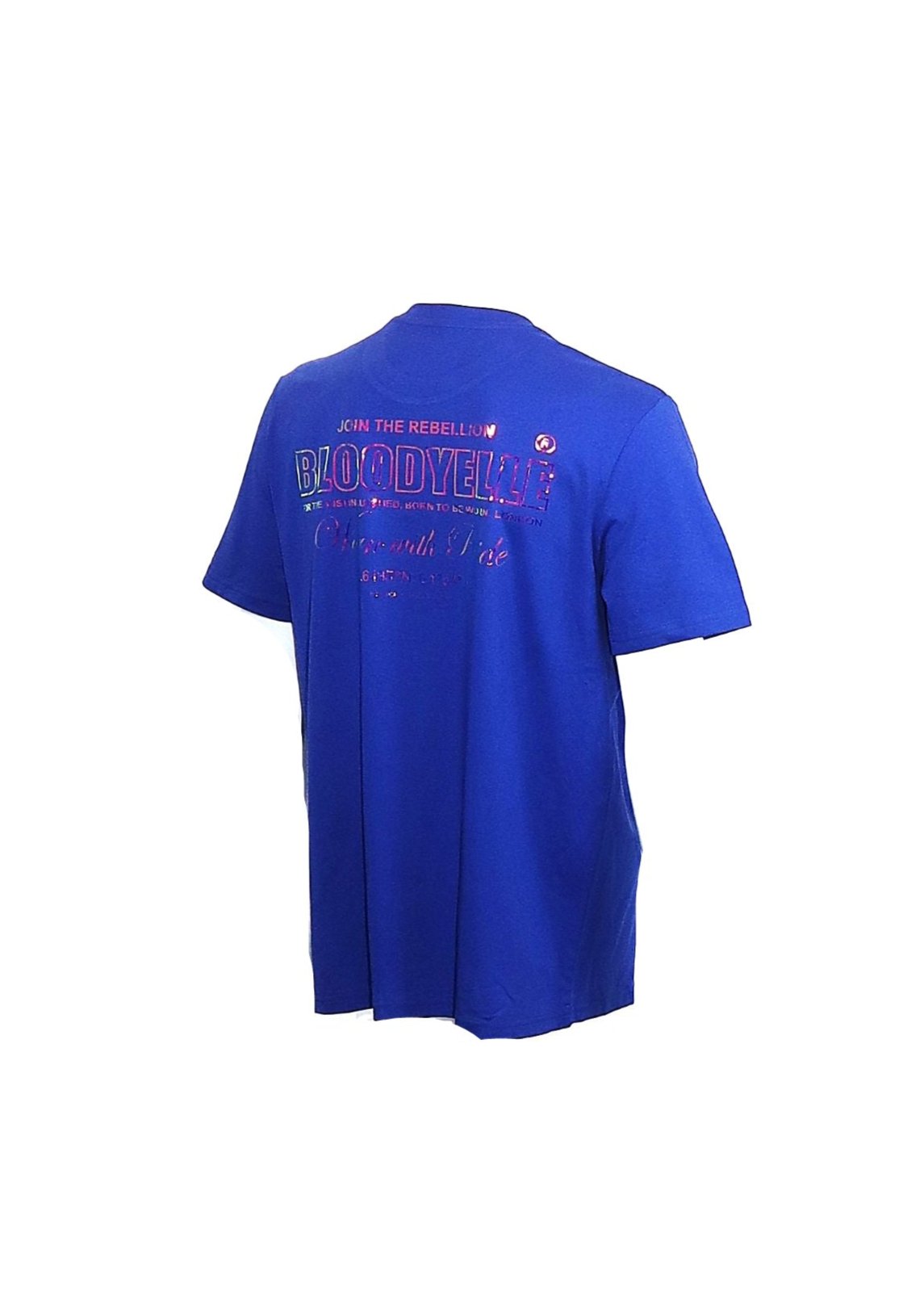 Join the Rebellion and Wear with Pride Royal Blue with Metallic Purple Logo T-Shirt