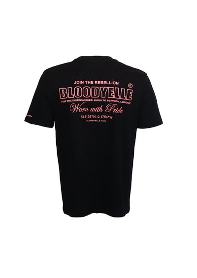 Wear with Pride Black with Neon Red Logo T-Shirt